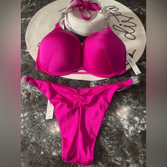 Victoria Secret bikini “Shine Rope” bombshell 34DD, 36DD,32D, 34D, 34A & bottoms - Picture 10 of 15